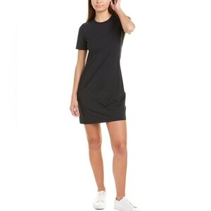 Theory Black T Shirt Dress Cherry B2 Sea Slub Cotton Size Medium